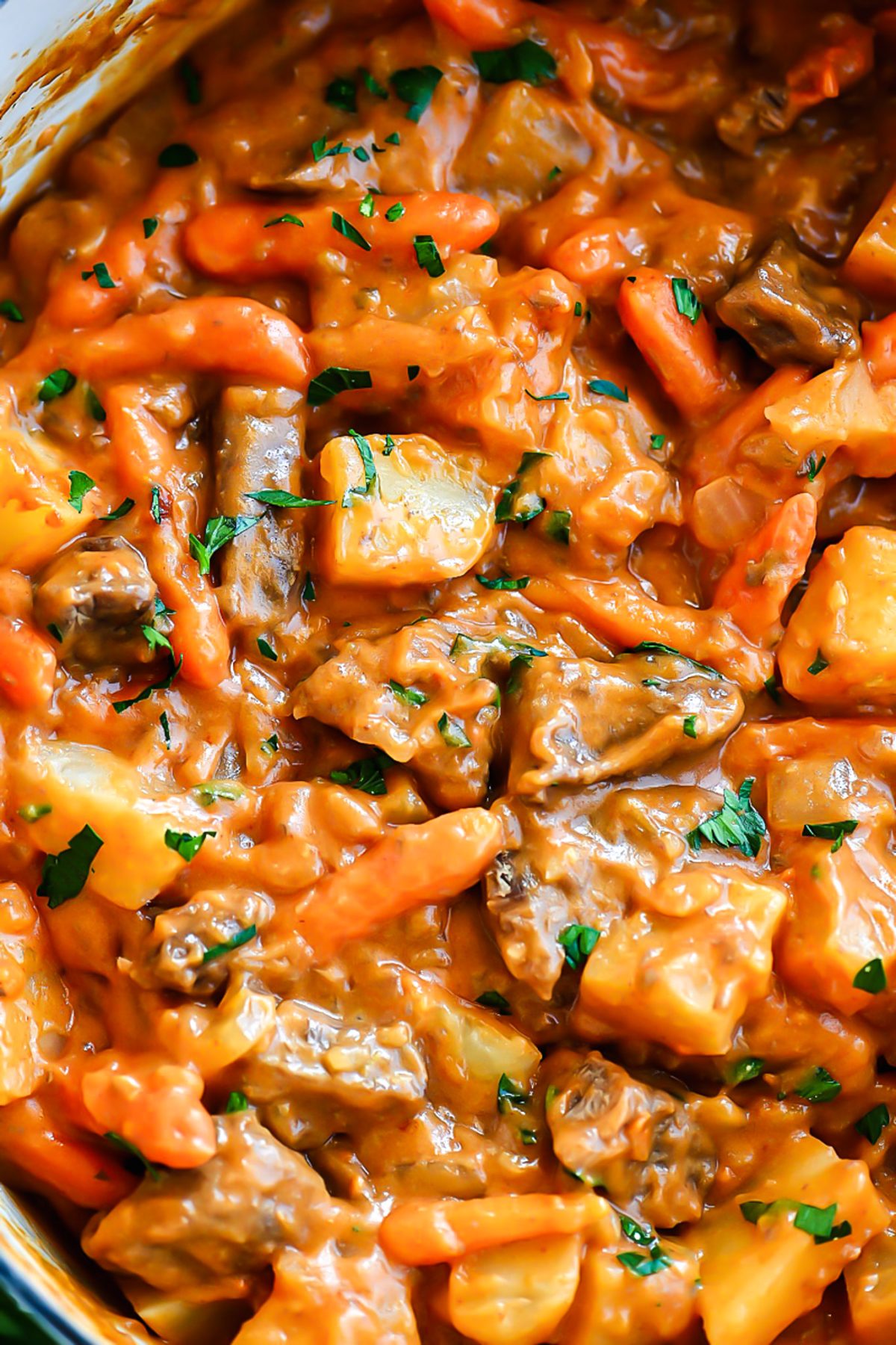 Oven Baked Stew is filled with flavorful beef stew meat, diced potatoes, carrots and onion. Life-in-the-Lofthouse.com