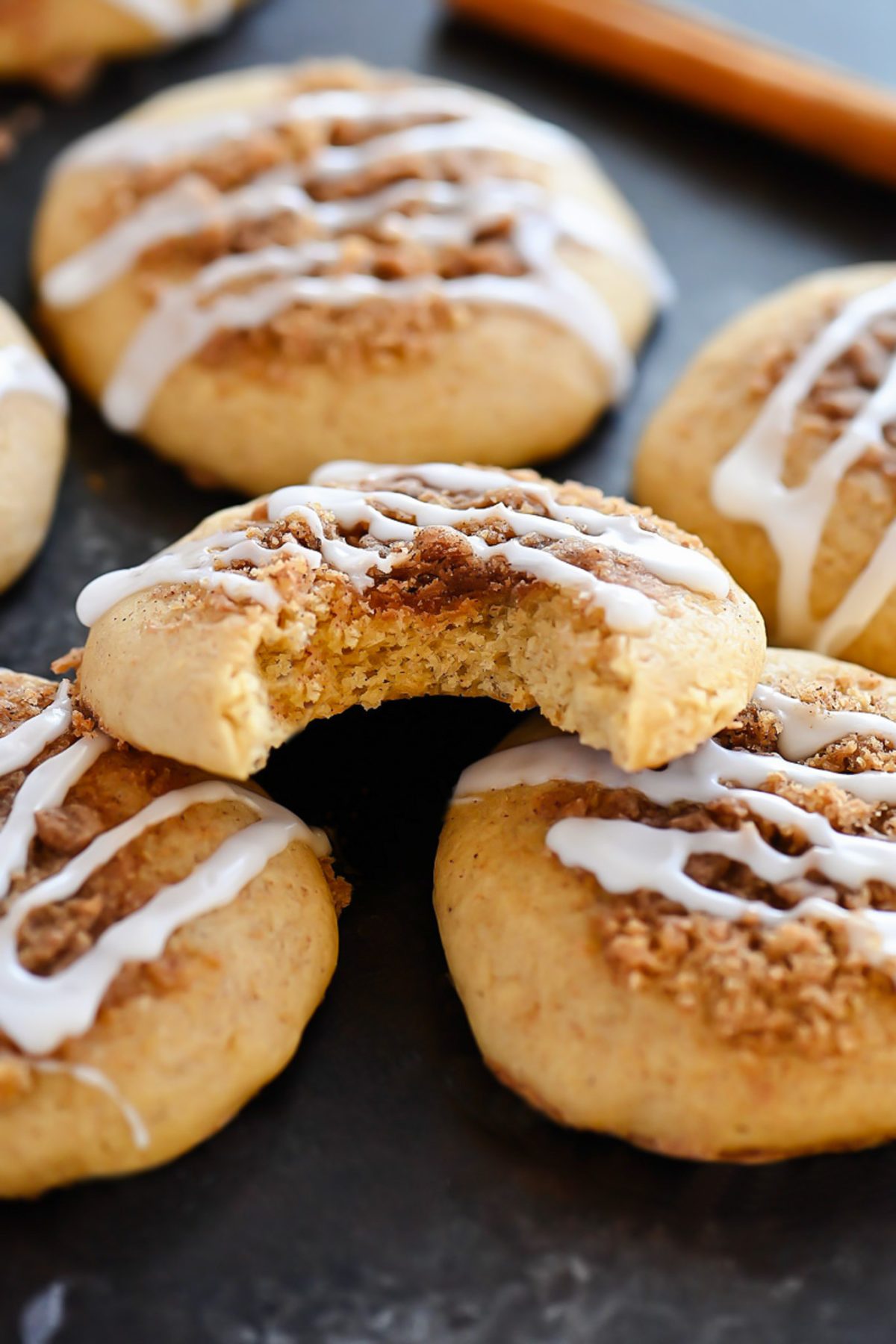 Coffee Cake Cookies with glaze 
