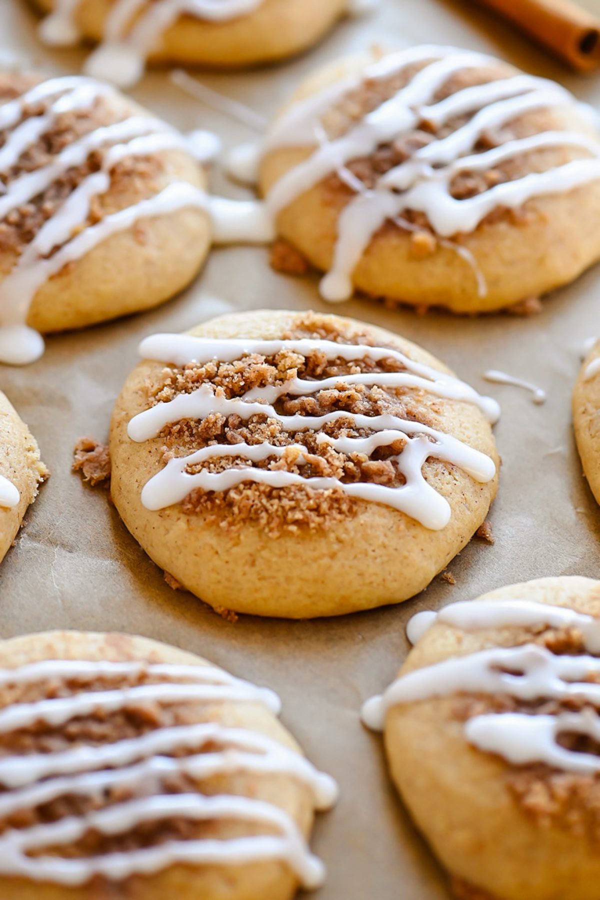 Coffee Cake Cookies with glaze