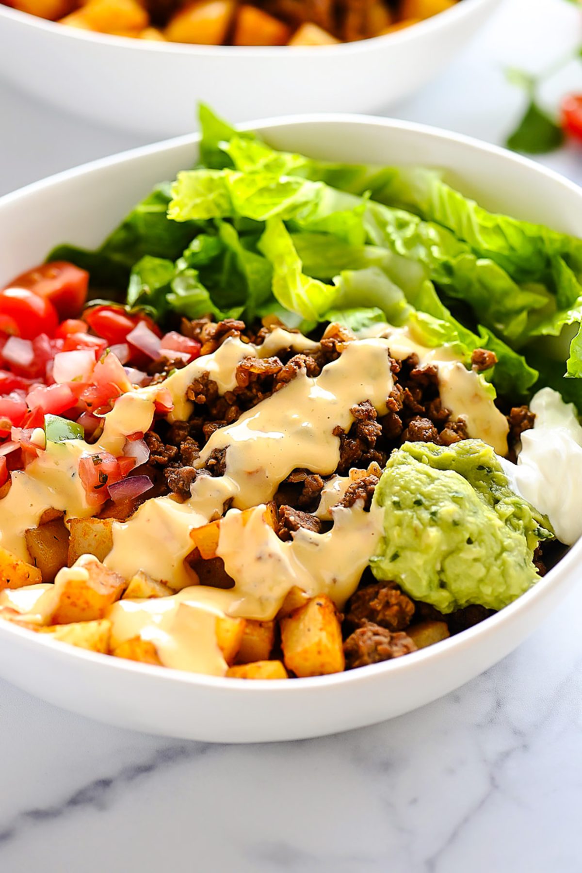 Beef Taco Potato Bowls