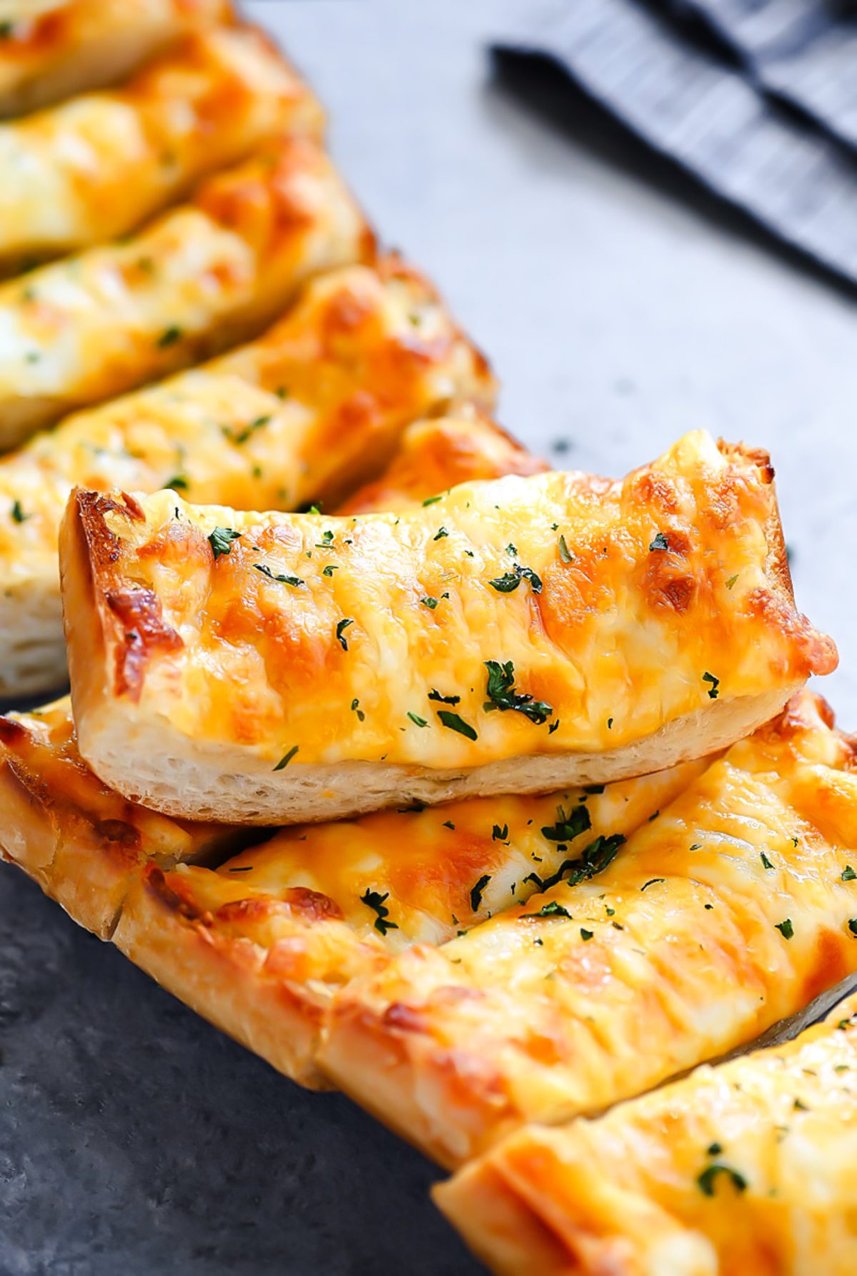 Easy Cheese Bread with minced garlic