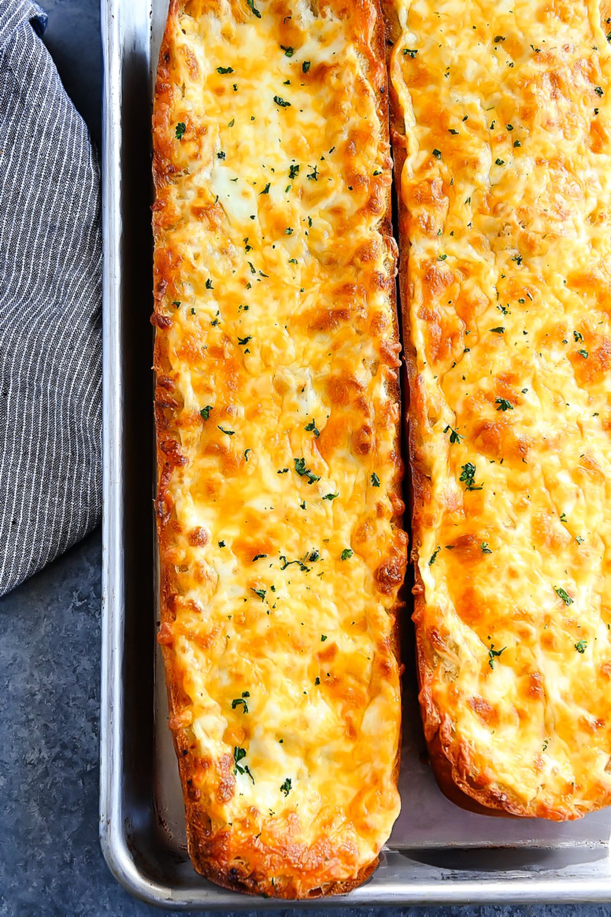 Easy Cheese Bread with minced garlic