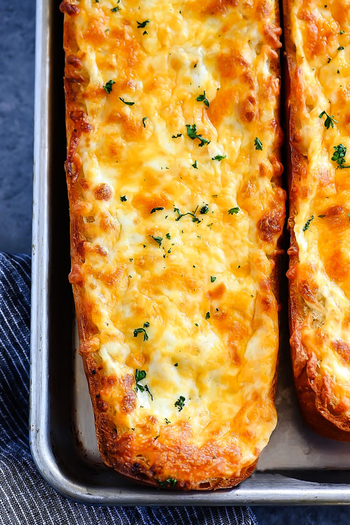 Easy Cheese Bread with minced garlic