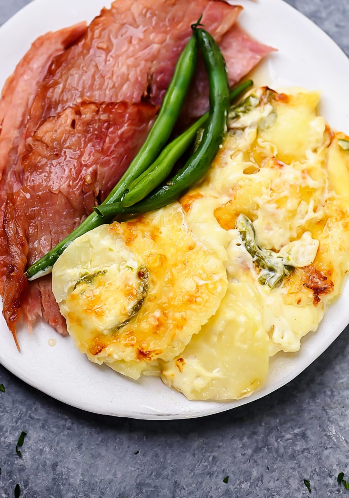 Cheesy and creamy jalape&ntilde;o potatoes.