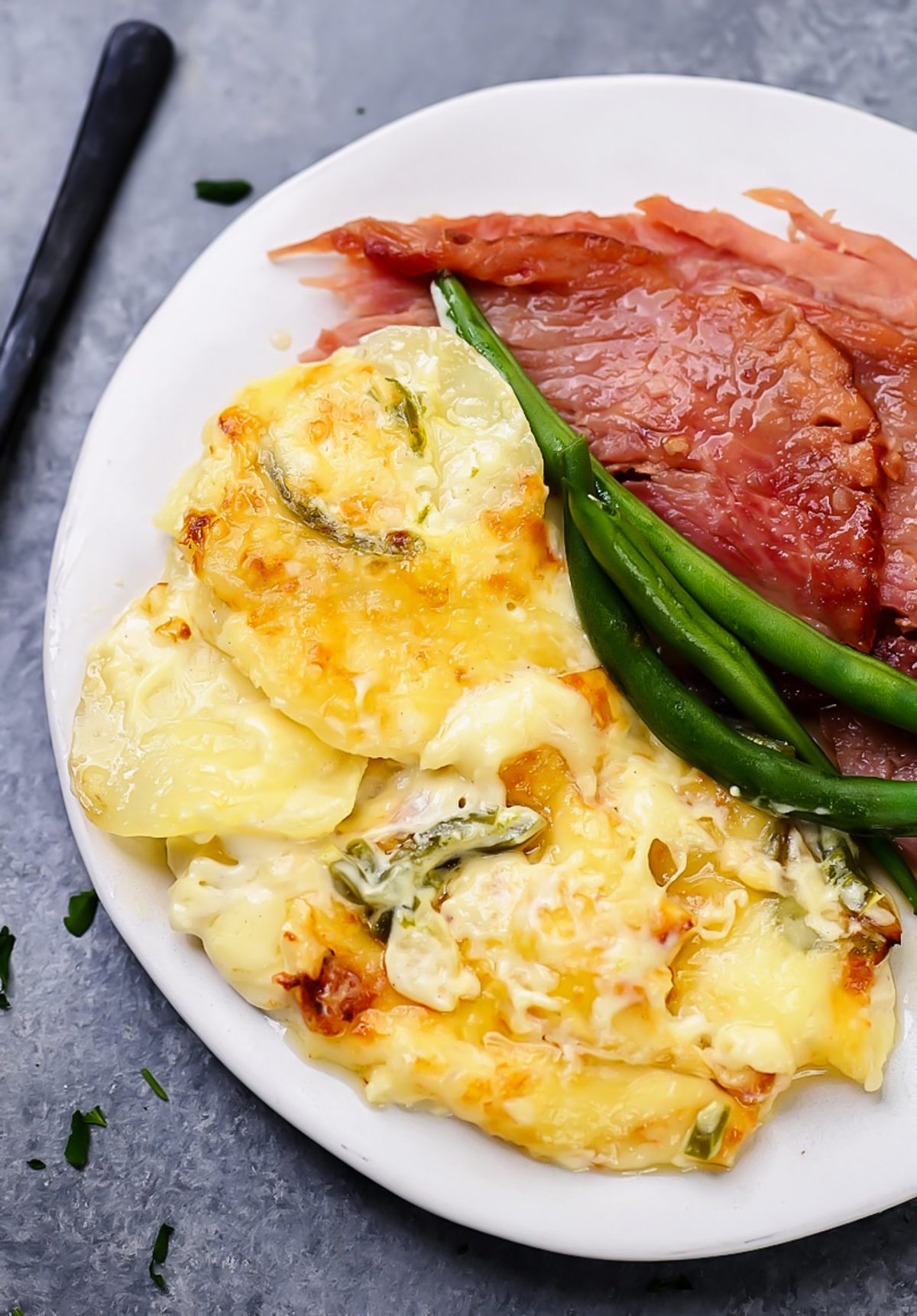 Cheesy and creamy jalape&ntilde;o potatoes.
