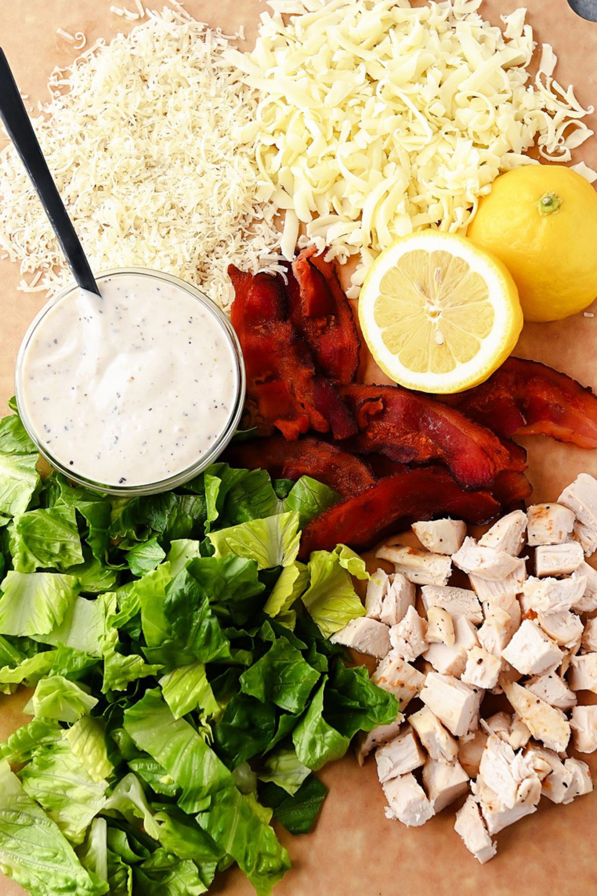 Chicken Caesar Garlic Bread