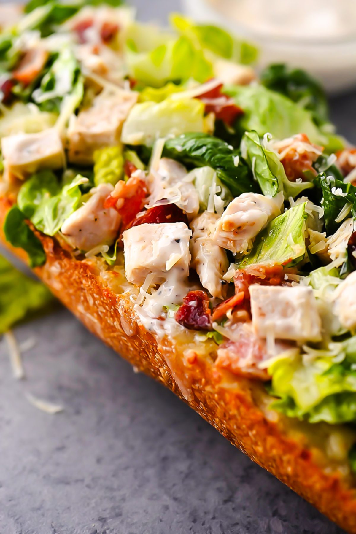 Chicken Caesar Garlic Bread
