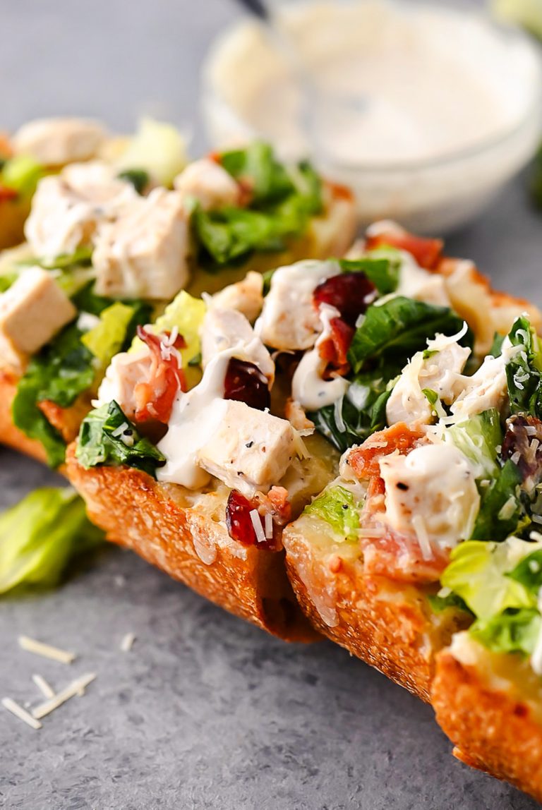 Chicken Caesar Garlic Bread
