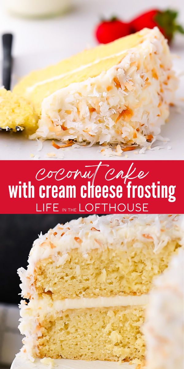 Coconut Cream Cake with Coconut Cream Cheese Frosting