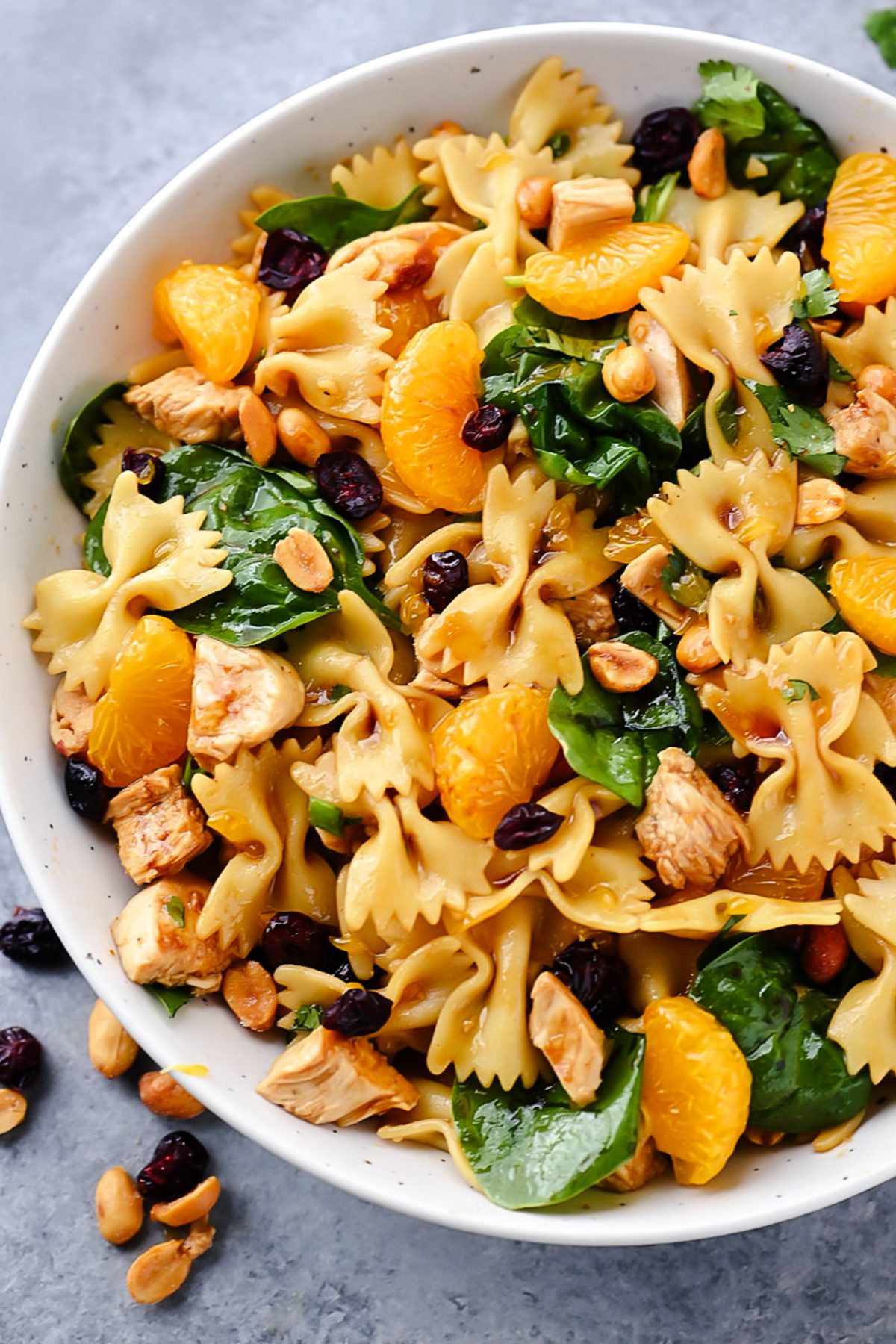 Teriyaki Chicken and Spinach Pasta Salad