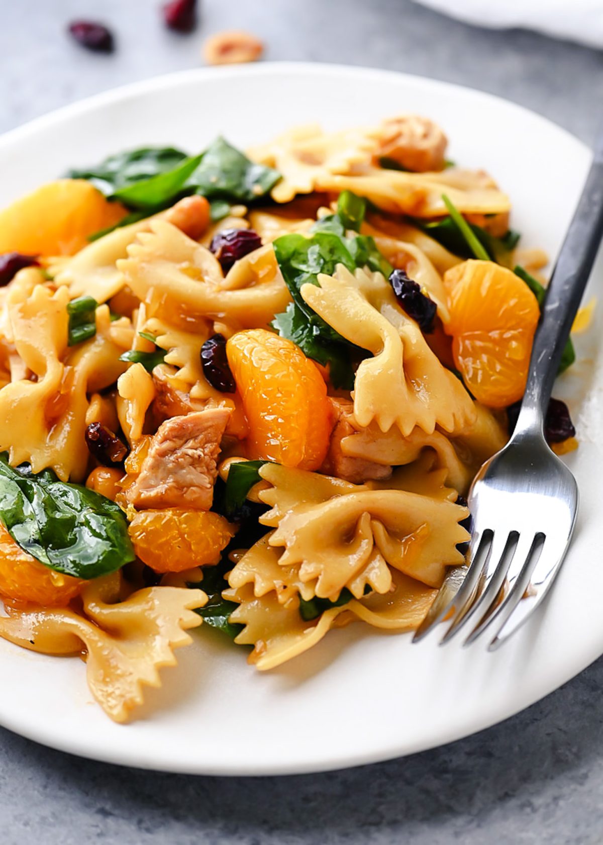 Teriyaki Chicken and Spinach Pasta Salad