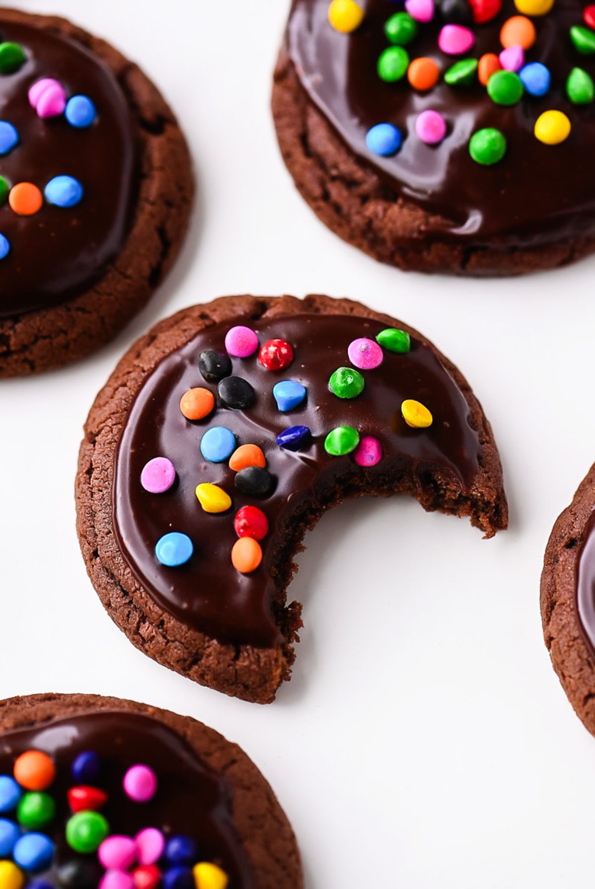 Cosmic Brownie Cookies with Ganache Topping