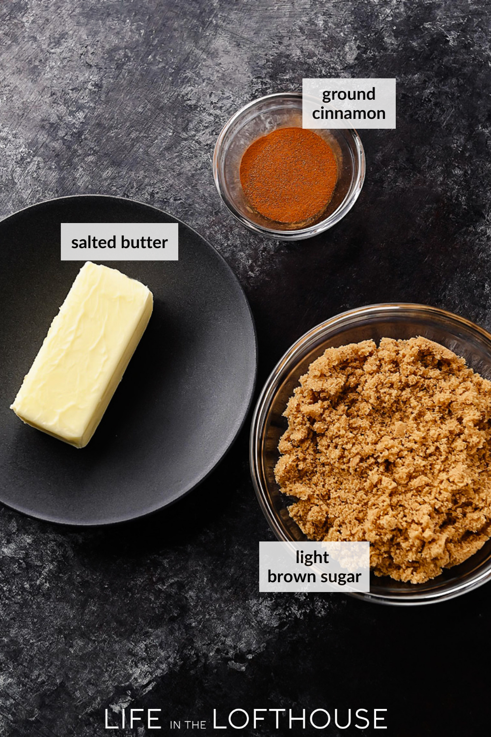 Ingredients for Homemade Cinnamon Rolls