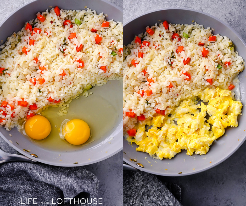 Copycat Benihana Fried Rice Steps