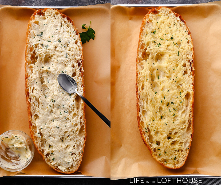 Chicken Alfredo Garlic Bread Steps