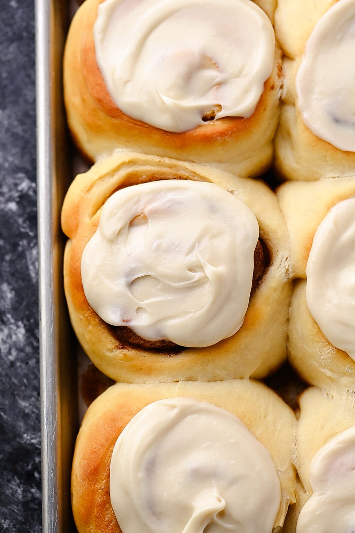 Homemade Cinnamon Rolls with Maple Cream Cheese Frosting