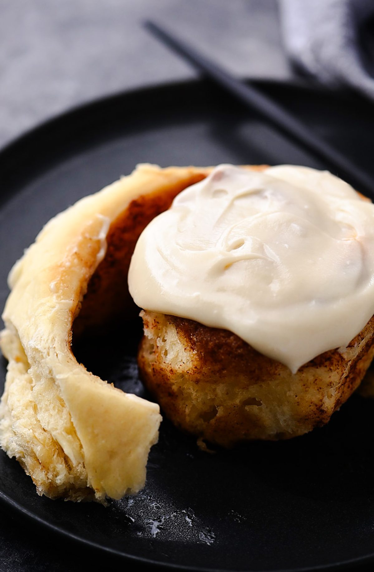 Homemade Cinnamon Rolls with Maple Cream Cheese Frosting