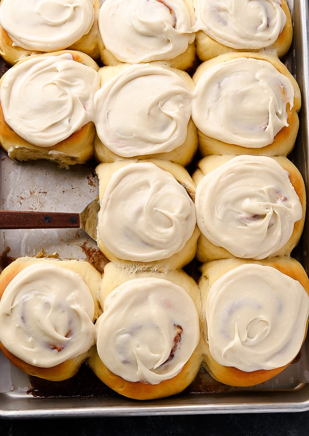 Homemade Cinnamon Rolls with Maple Cream Cheese Frosting