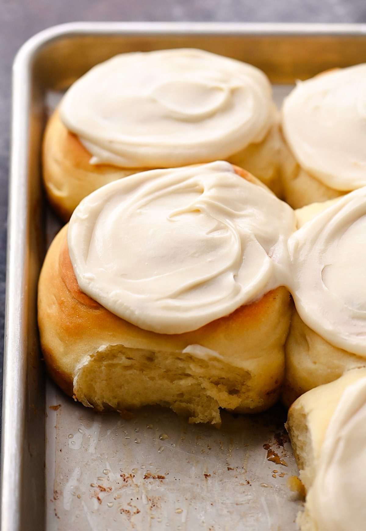 Homemade Cinnamon Rolls with Maple Cream Cheese Frosting