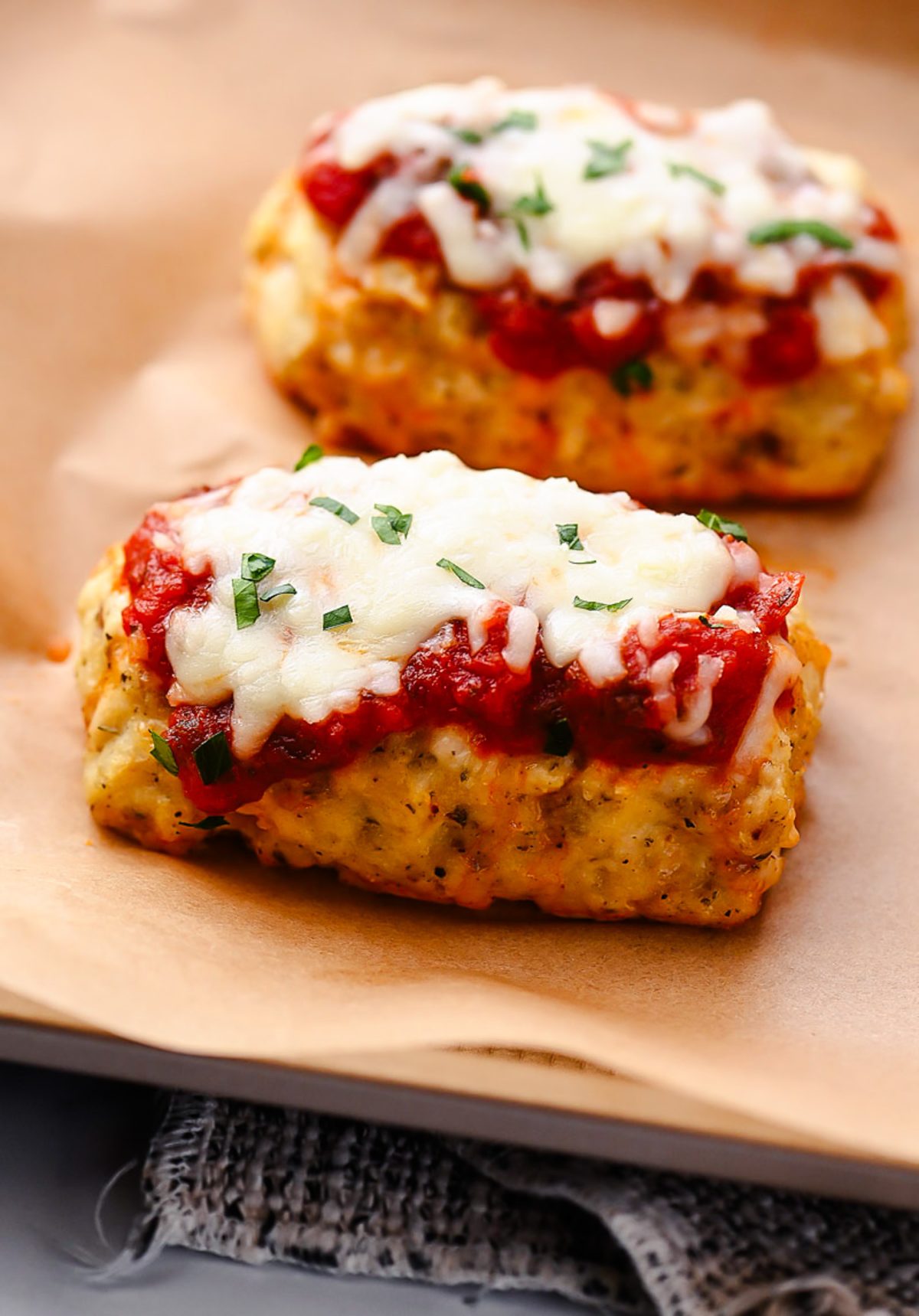 Chicken Parmesan Meatloaves