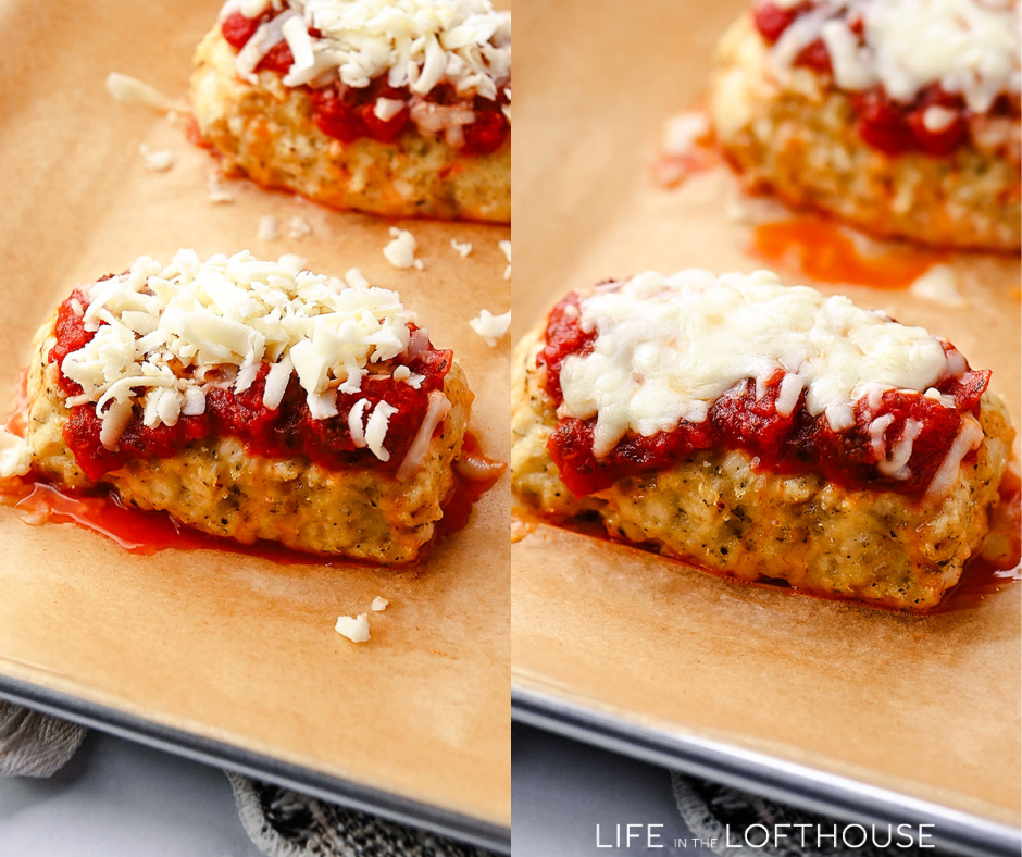 Chicken Parmesan Meatloaves Steps