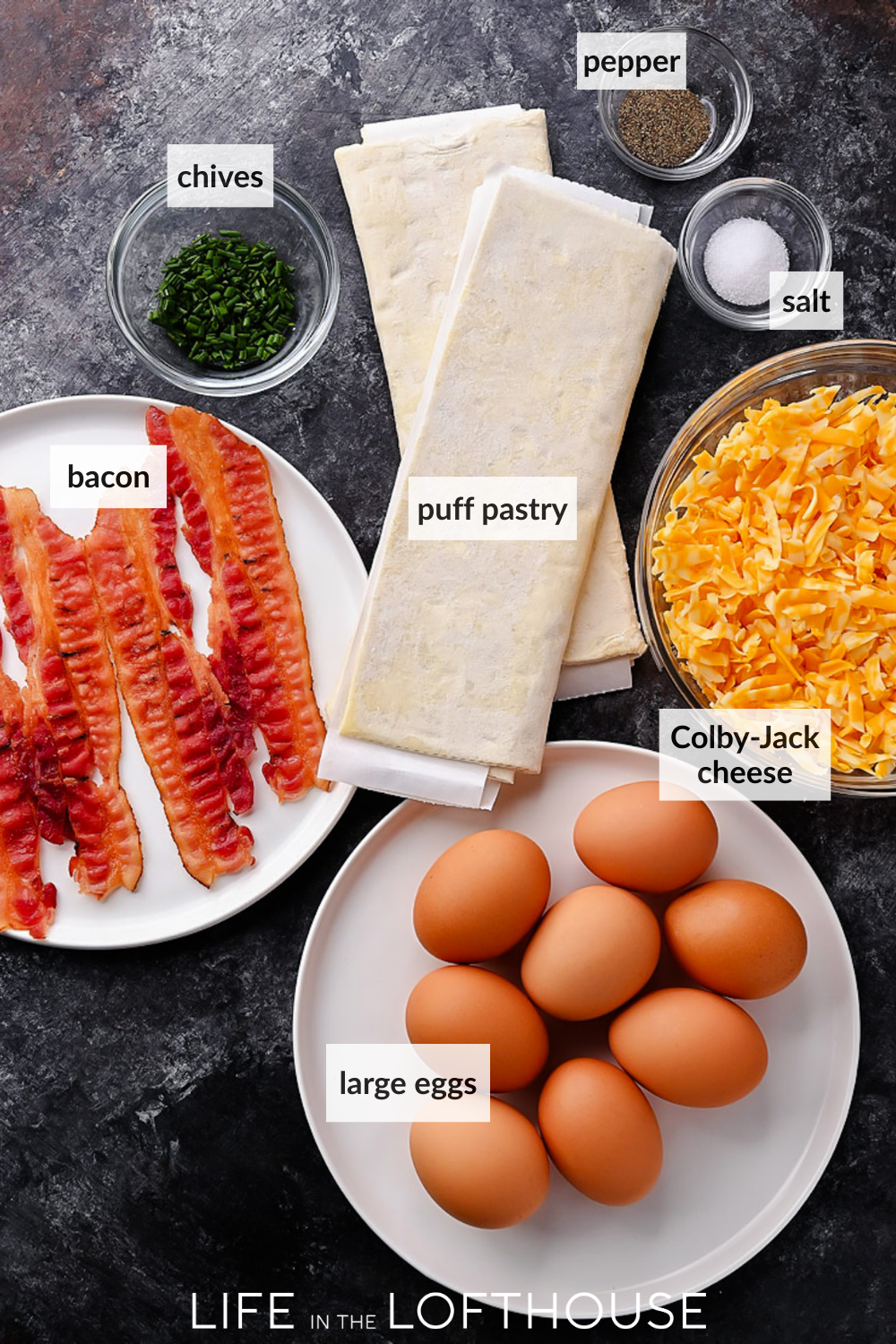 Savory Breakfast Pastry Tart Ingredients List