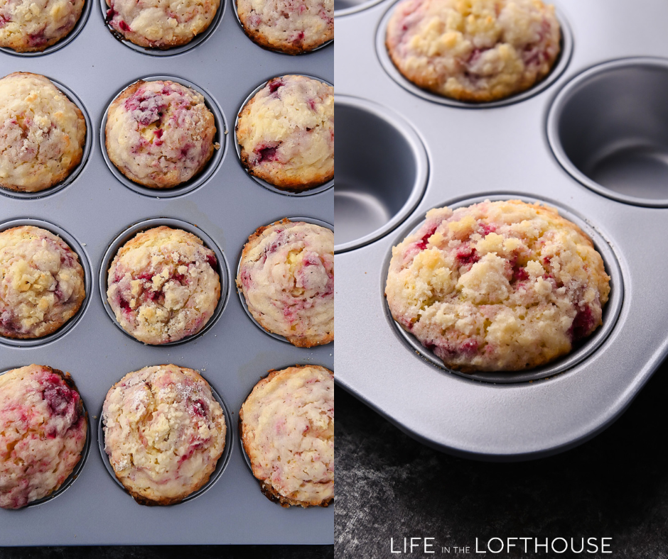 Raspberry Muffins with Streusel Topping