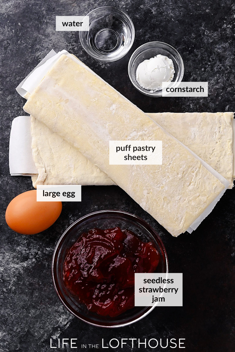Homemade Strawberry Toaster Strudels Ingredients