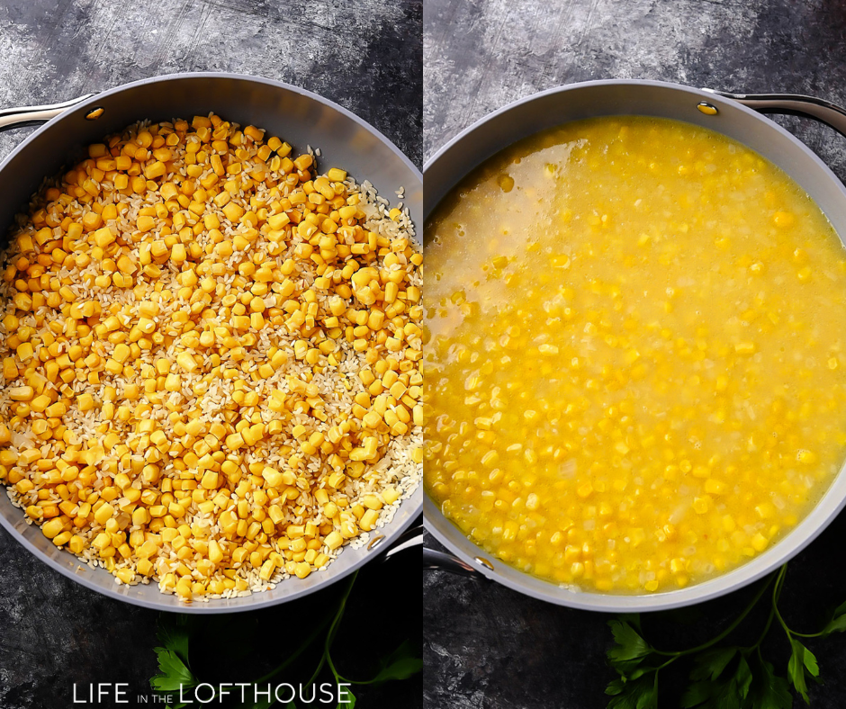 Buttered Corn Rice Steps