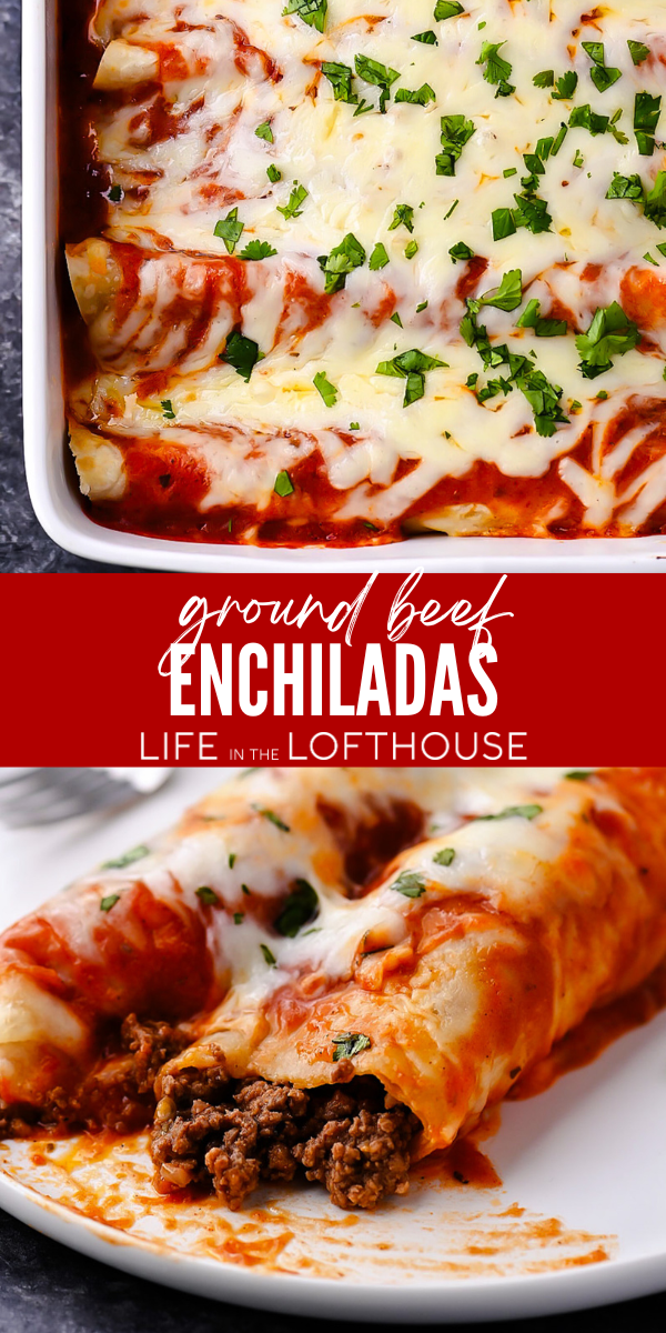 Ground Beef Enchiladas with Cheese and Cilantro