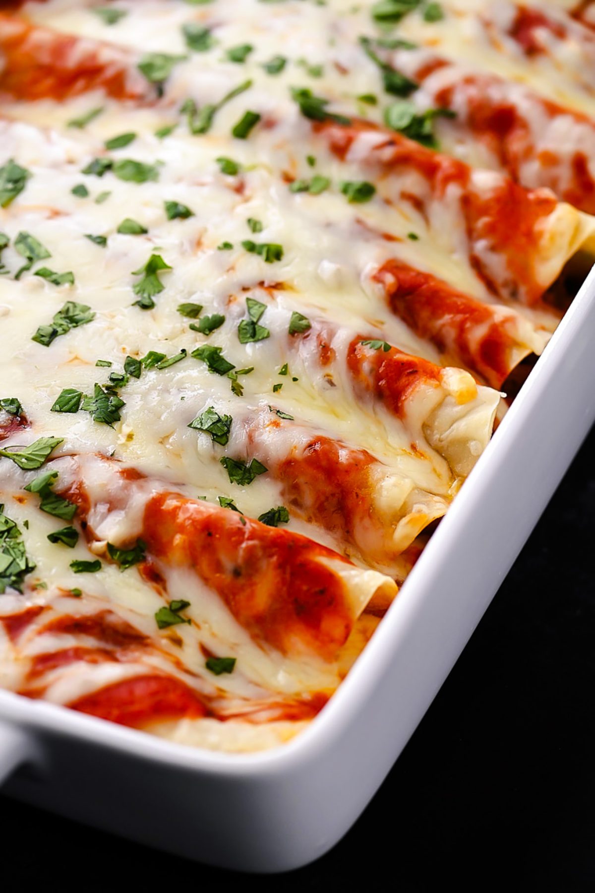 Ground Beef Enchiladas with Cheese and Cilantro
