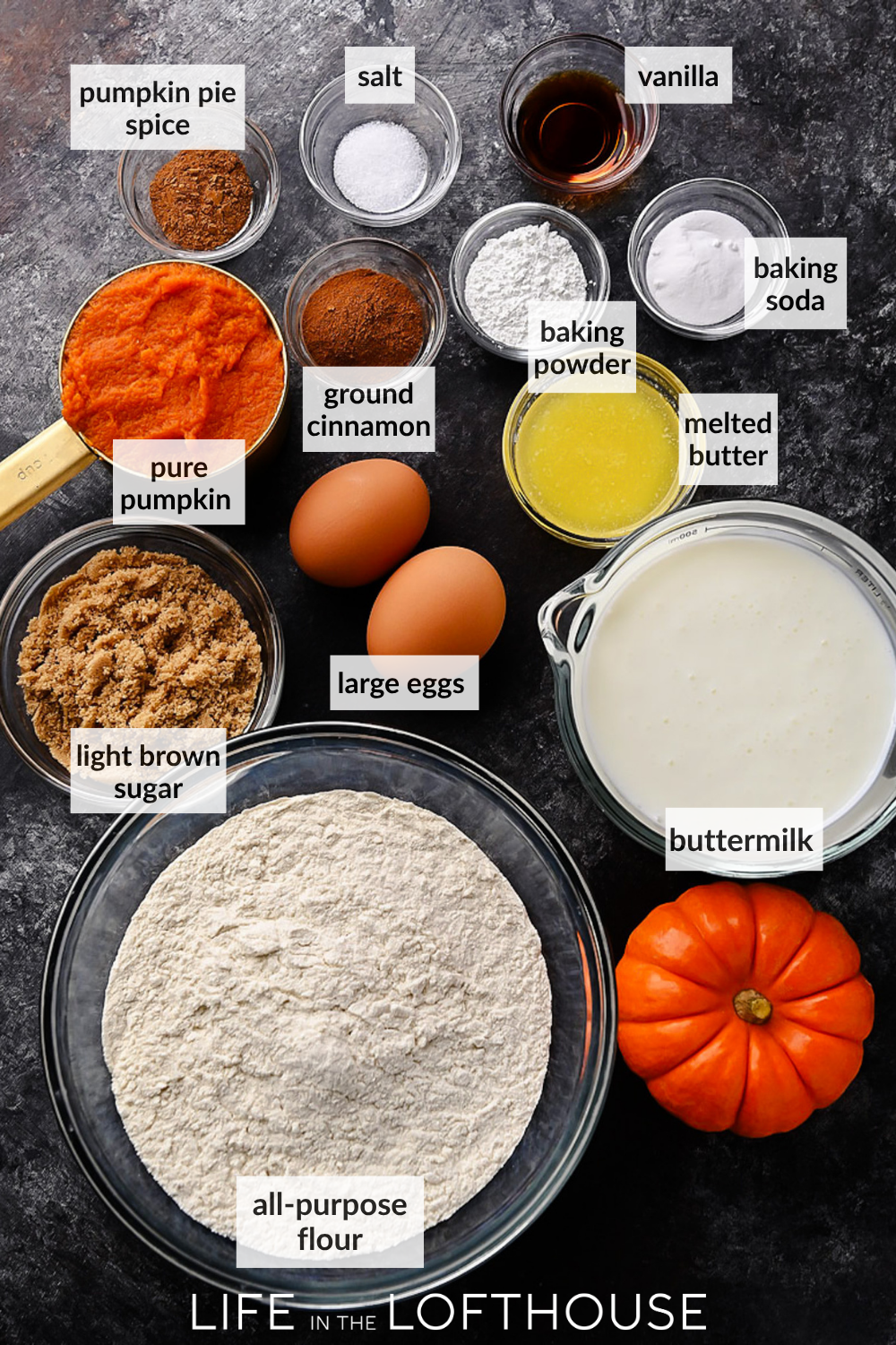 Pumpkin Cinnamon Roll Pancakes Ingredients