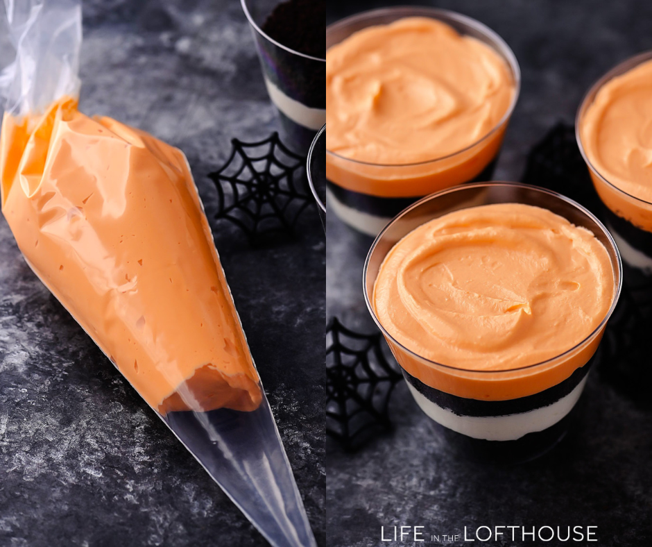 Orange cheesecake filling steps