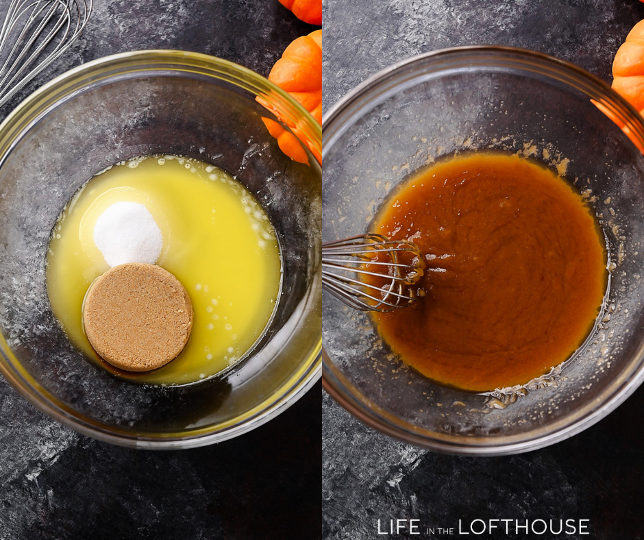 Pumpkin Chocolate Chip Cookie Skillet Steps