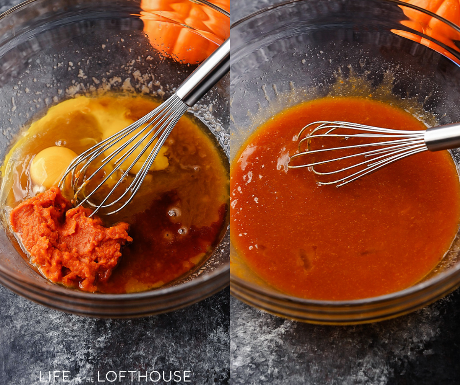 Pumpkin Chocolate Chip Cookie Skillet Steps