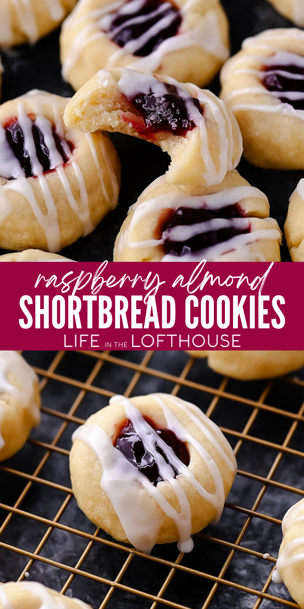 Easy Raspberry Almond Shortbread Cookies