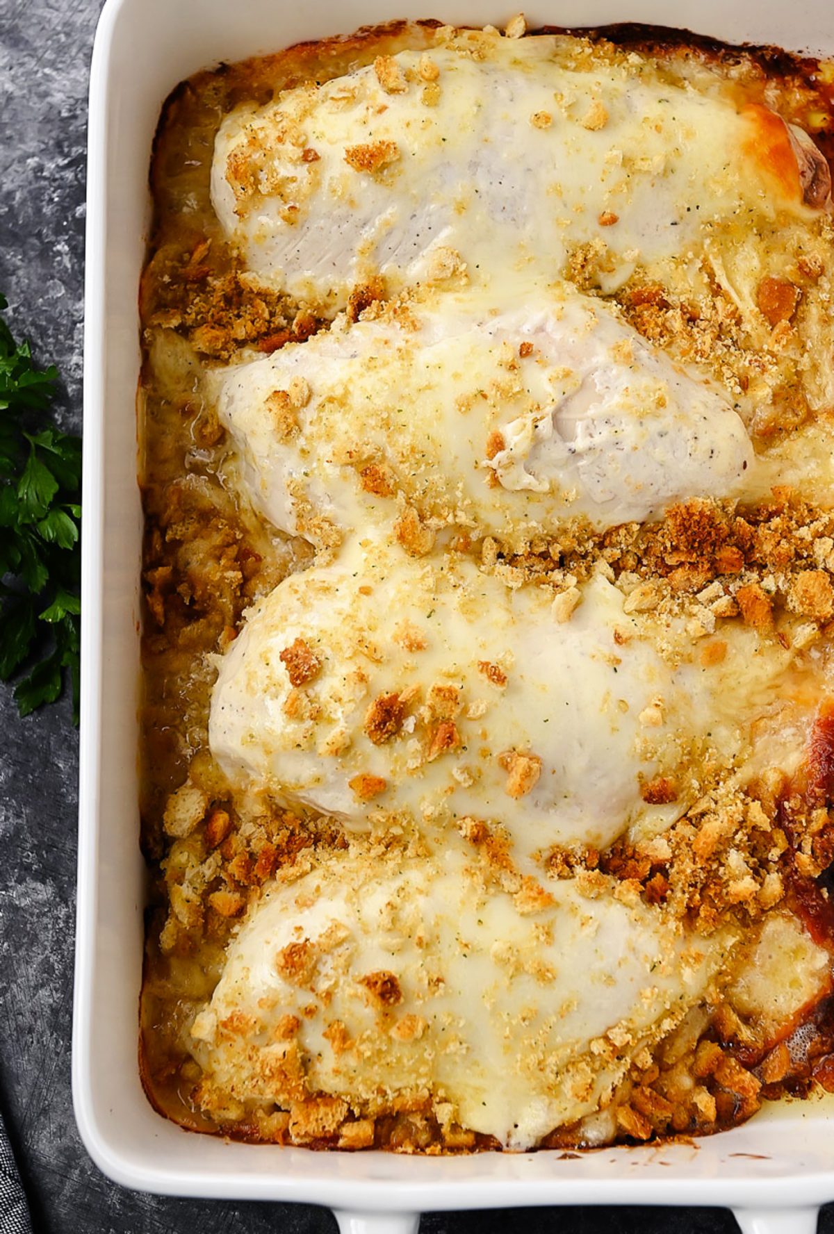 Creamy Baked Caesar Chicken 