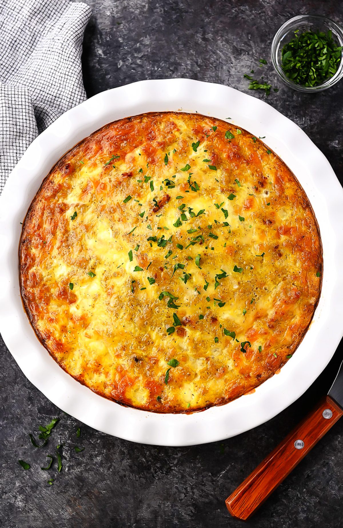 Sausage and Tater Tot Quiche