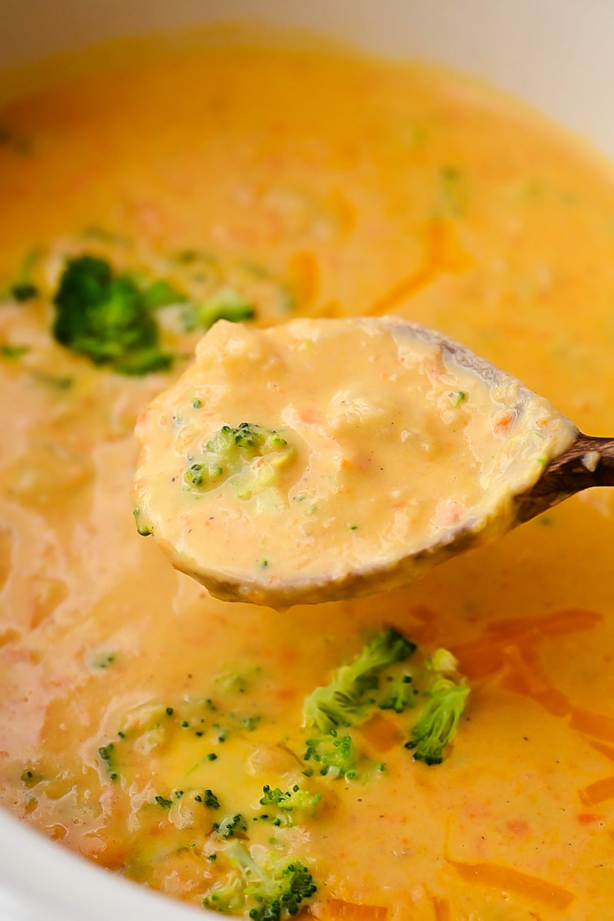 Creamy Slow Cooker Broccoli Cheese and Potato Soup