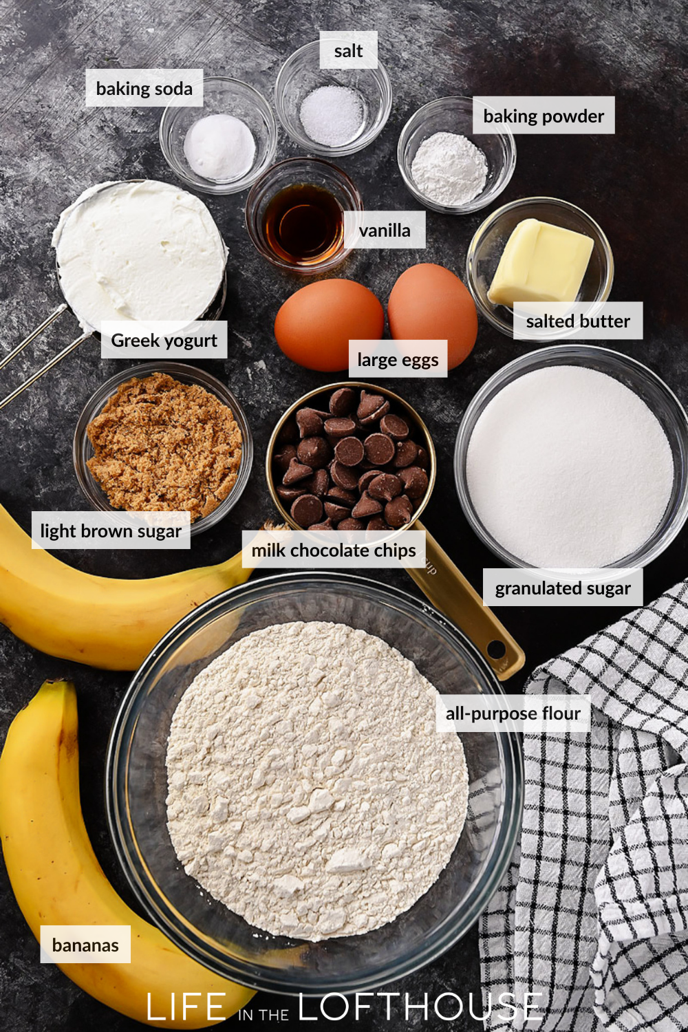 Greek Yogurt Banana Muffins Ingredients List