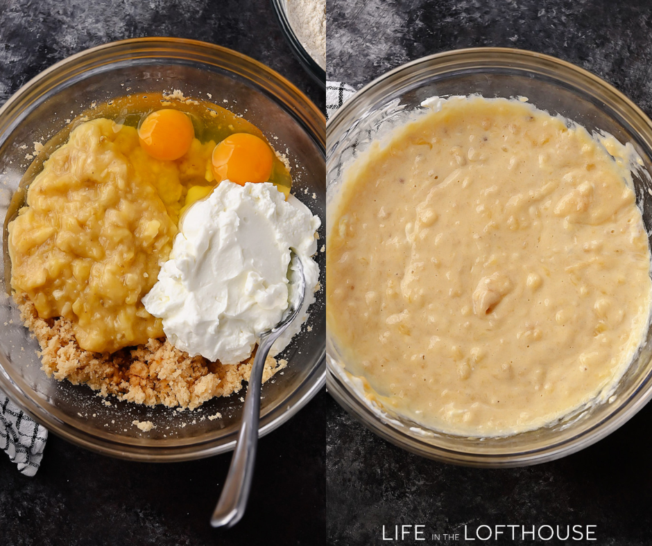 Greek Yogurt Banana Muffins steps