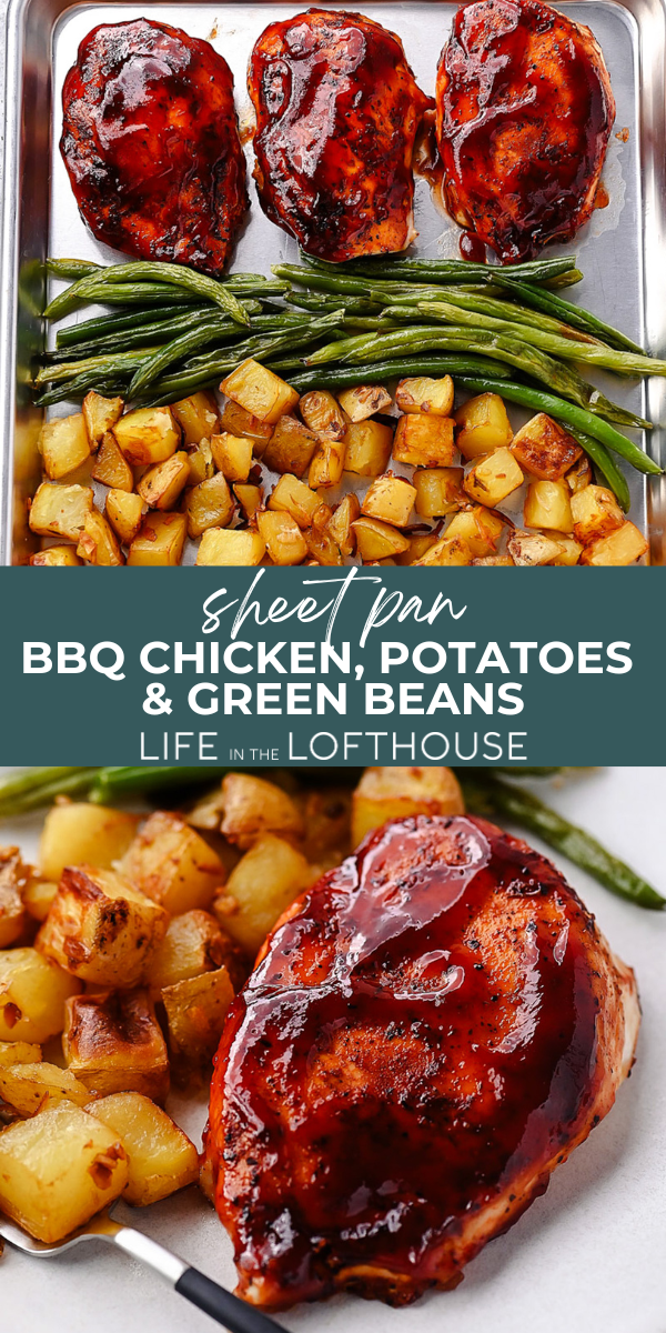 Sheet Pan BBQ Chicken, Potatoes and Green Beans PIN