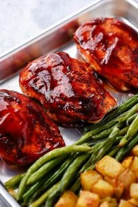 Sheet Pan BBQ Chicken, Potatoes and Green Beans