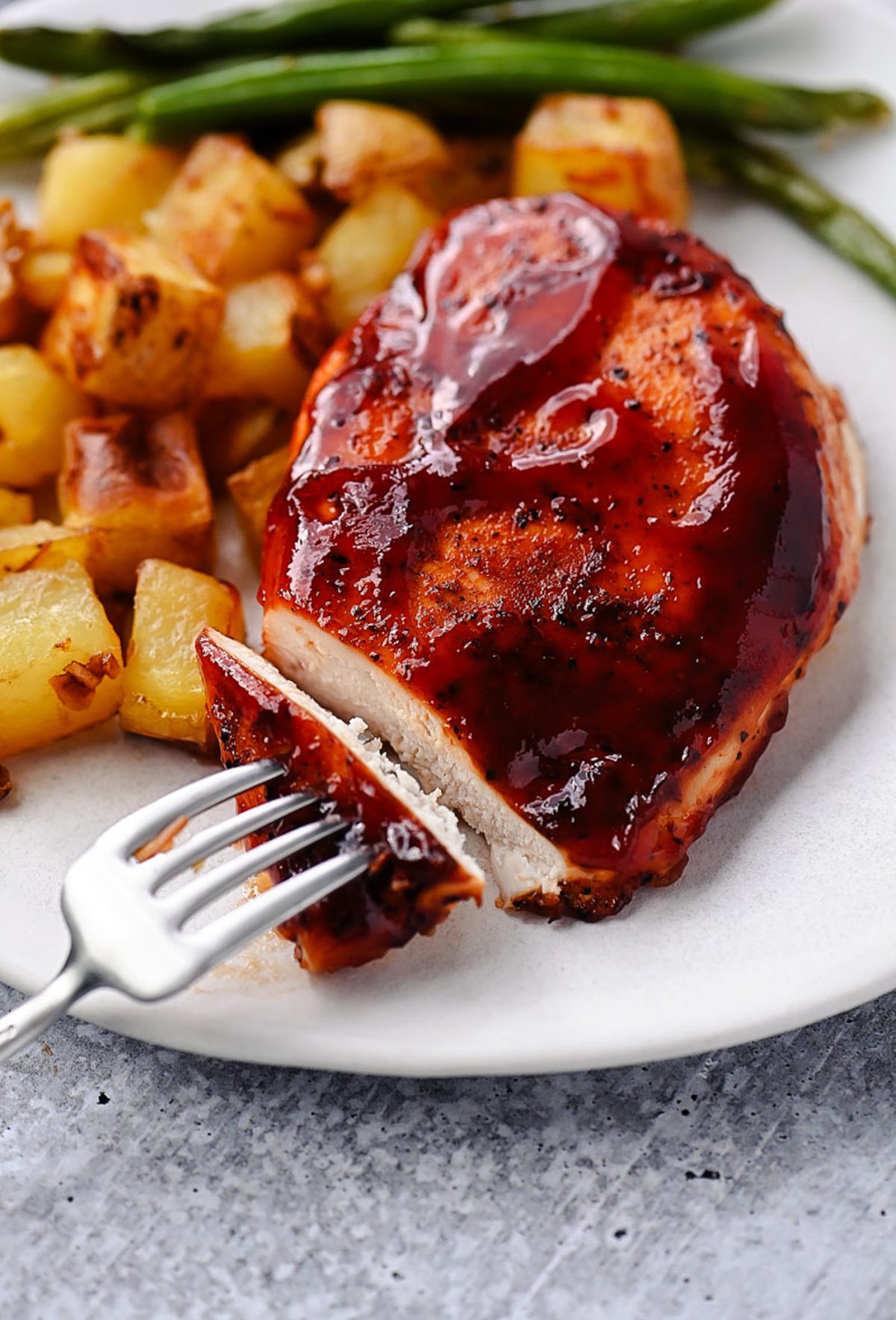 Sheet Pan BBQ Chicken, Potatoes and Green Beans