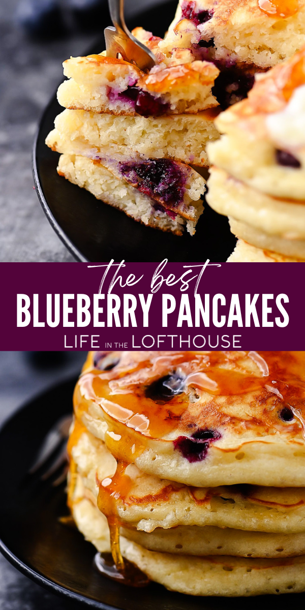 The Best Fluffy Blueberry Pancakes