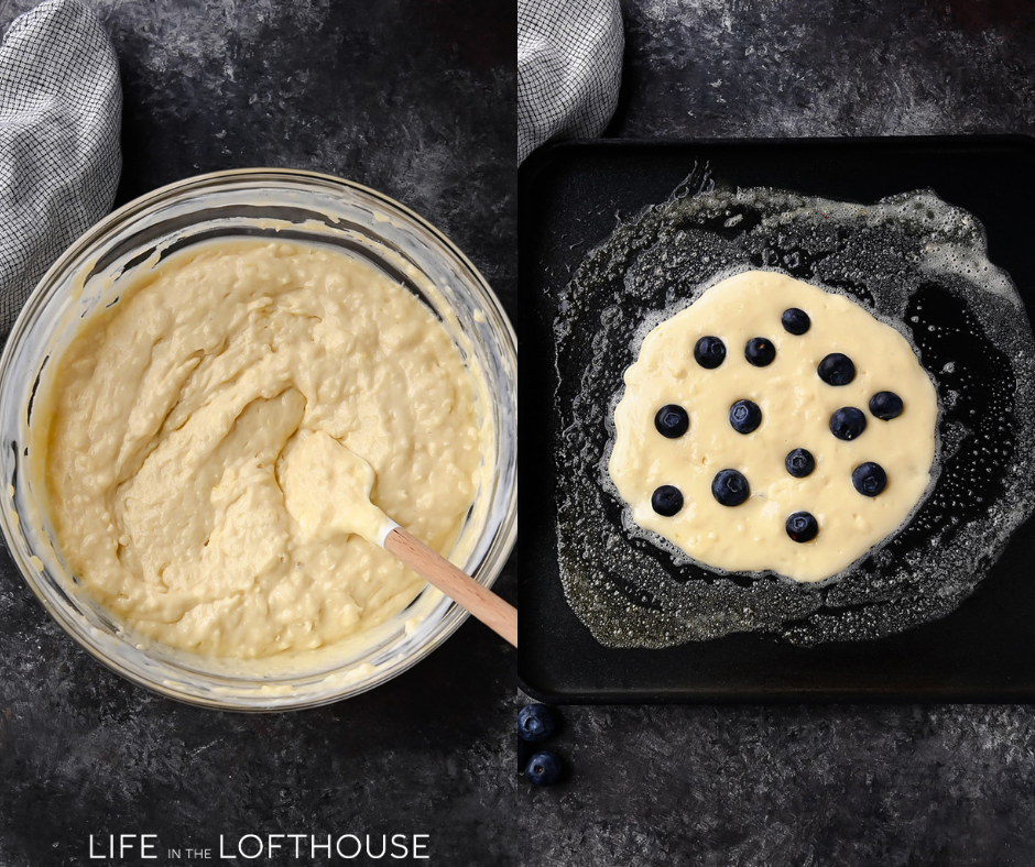 Blueberry Pancakes Steps